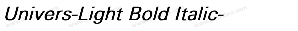 Univers-Light Bold Italic字体转换